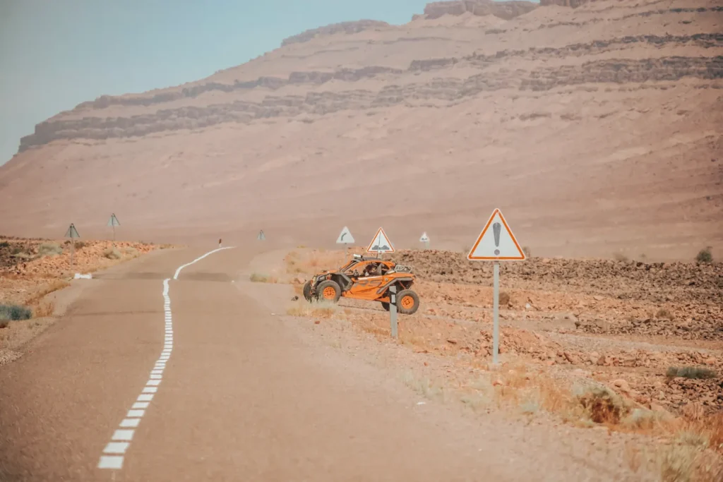Desert road in southern Morocco