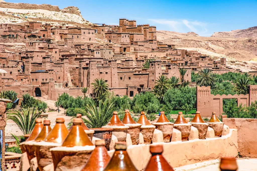 Vasellame sui tetti di Aït Ben Haddou