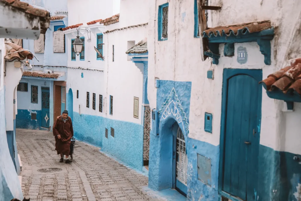 Atardecer en las calles de Chefchaouen