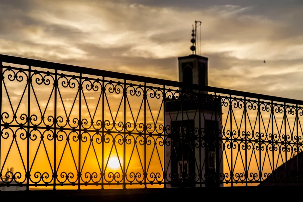 Sunset in Marrakech at the end of the tour