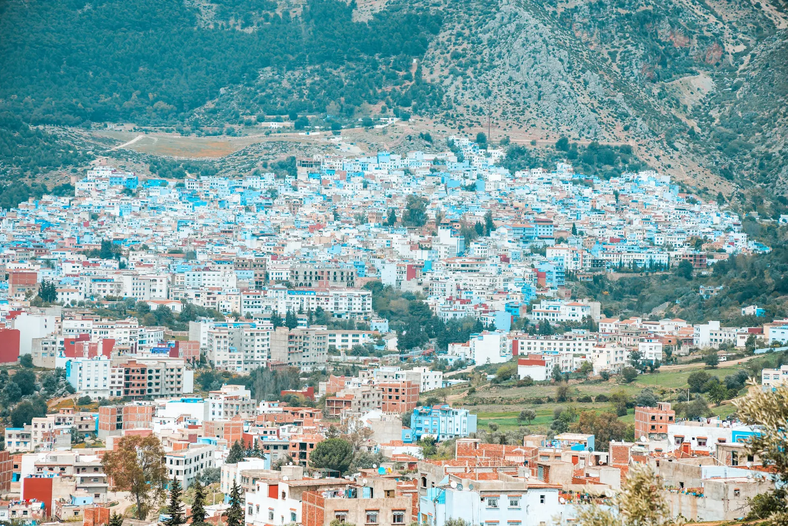 Chefchaouen from above on day 1
