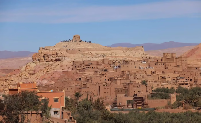 Kasbah of Ait Ben Haddou from the panoramic view, the picture is taking during our 12 day Morocco tour from Tangier - Morocco tour package - Morocco holiday - Morocco travel packages - Moroccco tour package - Morocco tour - Viaggio di 12 giorni da Tangeri - Tour Marocco