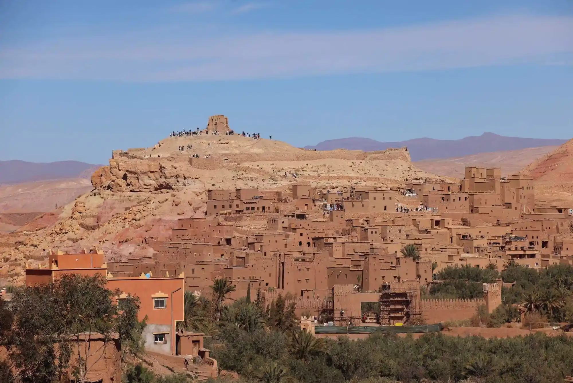 Kasbah of Ait Ben Haddou from the panoramic view, the picture is taking during our 12 day Morocco tour from Tangier - Morocco tour package - Morocco holiday - Morocco travel packages - Moroccco tour package - Morocco tour - Viaggio di 12 giorni da Tangeri - Tour Marocco