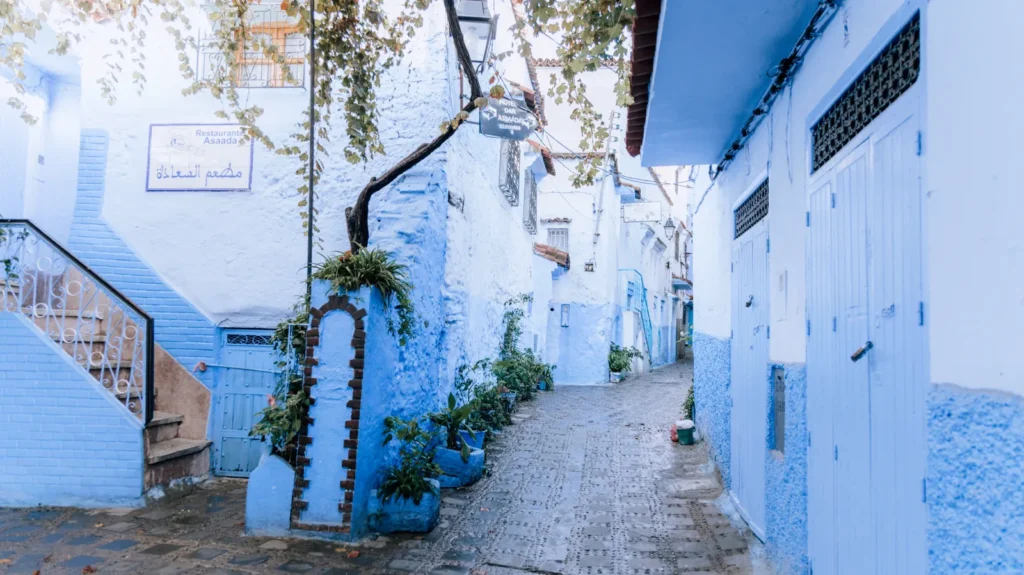 Le vie blu di Chefchaouen il giorno 14