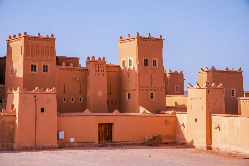 Earthen kasbah near Ouarzazate on the last day to Marrakech